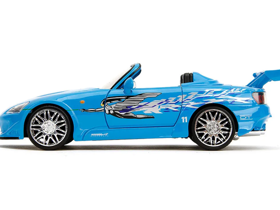 2001 Honda S2000 Convertible Blue with Graphics "Fast & Furious Remix" Series 1/24 Diecast Model Car by Jada
