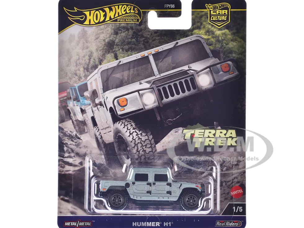Hummer H1 Pickup Truck Gray Metallic "Terra Trek" Series Diecast Model Car by Hot Wheels