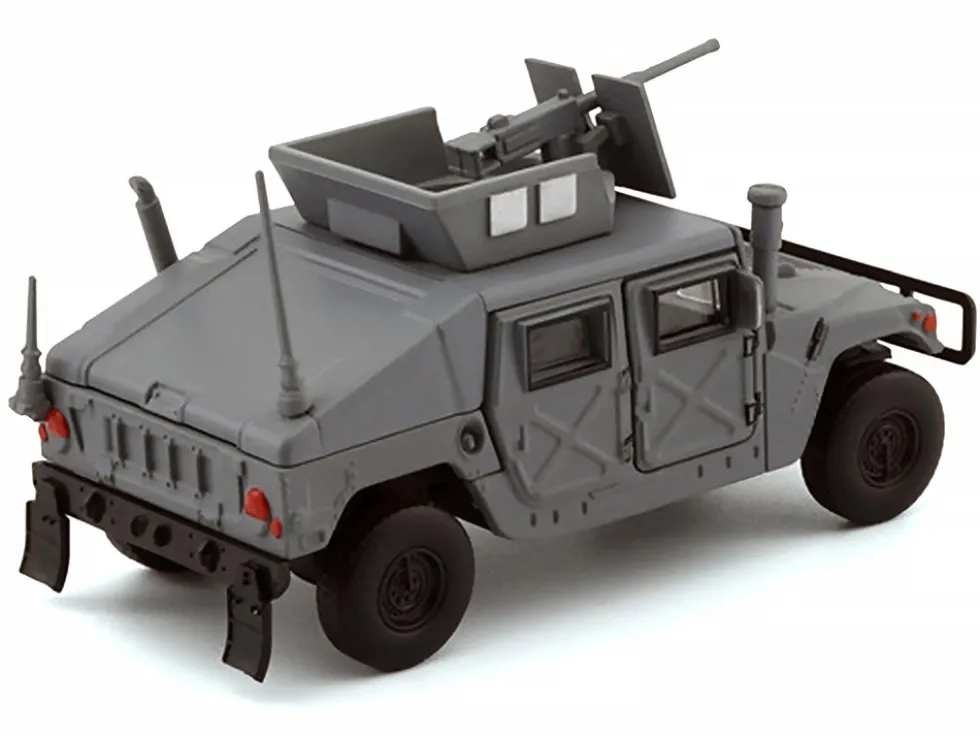 HUMVEE 4-CT Military Vehicle Matt Gray with Alternative Tops 1/64 Diecast Model Car by BM Creations