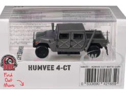 HUMVEE 4-CT Military Vehicle Matt Gray with Alternative Tops 1/64 Diecast Model Car by BM Creations