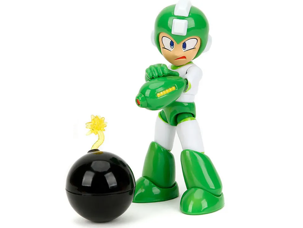 Hyper Bomb 4.5" Moveable Figure with Accessories and Alternate Head and Hands "Mega Man" (1987) Video Game Model by Jada