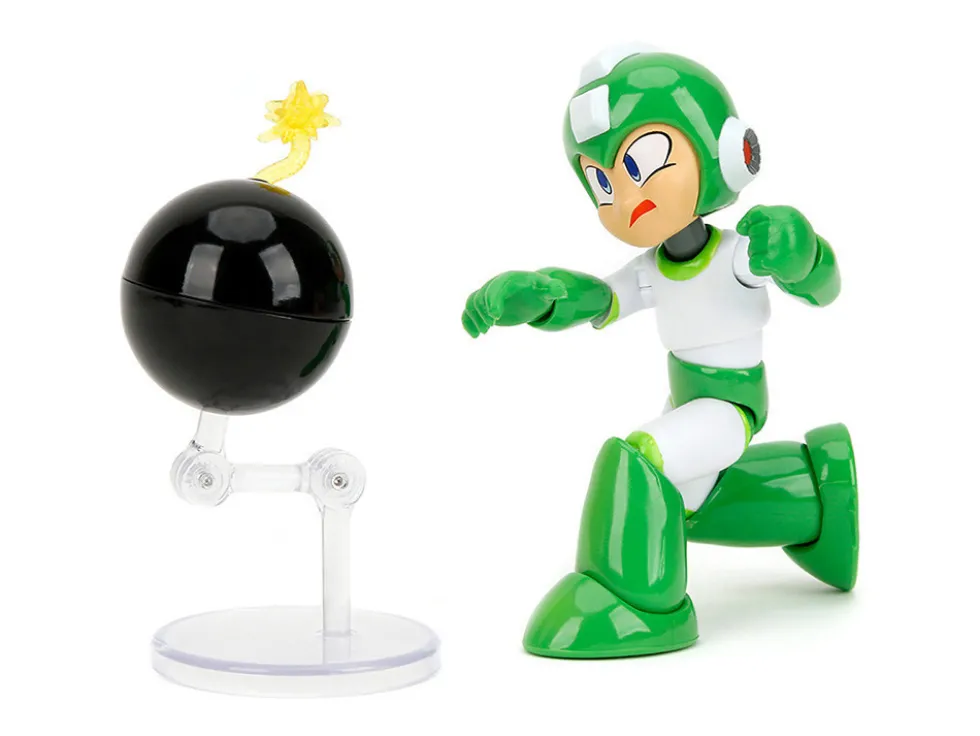 Hyper Bomb 4.5" Moveable Figure with Accessories and Alternate Head and Hands "Mega Man" (1987) Video Game Model by Jada