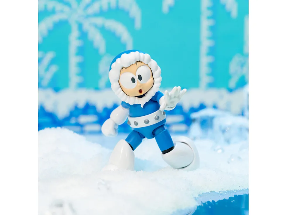 Ice Man 4 Moveable Figure with Accessories and Alternate Head and Hands Mega Man 1987 Video Game model Jada 34223