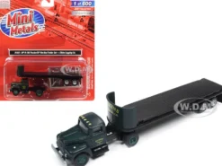 IH R-190 Tractor Truck 32' Flatbed Trailer Elkins Logging Co 1/87 HO Scale Model Classic Metal Works 31183