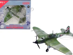 Ilyushin IL 2M3 Sturmovik Aircraft Green Camouflage Double Hero of the Soviet Union Ivan Pavlov Soviet Air Force 1/72 Diecast Model Airplane Legion LEG-14629LA