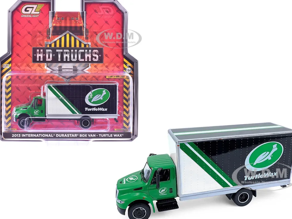 2013 International Durastar Box Van "Turtle Wax" Green "H.D. Trucks" Series 26 1/64 Diecast Model Car by Greenlight