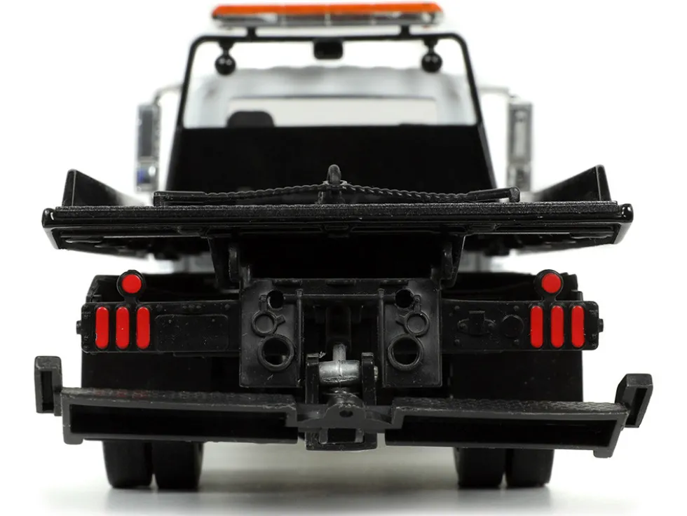 International DuraStar 4400 Flatbed Tow Truck White 1/24 Diecast Model Jada 34040