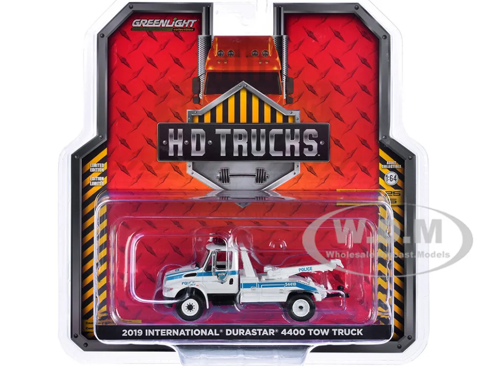 2019 International Durastar 4400 Tow Truck "Port Authority of New York & New Jersey Police" White with Blue Stripes "H.D. Trucks" Series 25 1/64 Diecast Model Car by Greenlight