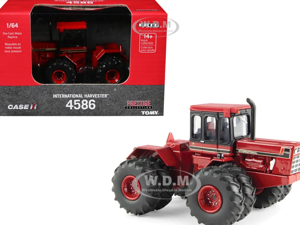 International Harvester 4586 Tractor with Dual Wheels Red "Prestige Collection" Series 1/64 Diecast Model by ERTL TOMY