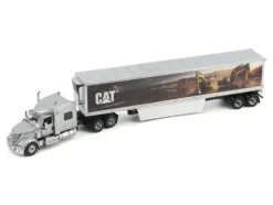 International Lonestar Truck with Sleeper Silver Metallic with