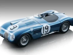 Jaguar C-Type #19 Jimmy Stewart - Ninian Sanderson "Ecurie Ecosse" Winner "BARC Goodwood" (1954) "Mythos Series" Limited Edition to 75 pieces Worldwide 1/18 Model Car by Tecnomodel