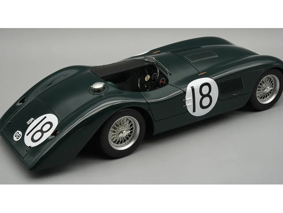 Jaguar C-Type Longtail #18 Tony Rolt - Duncan Hamilton "24 Hours of Le Mans" (1952) "Mythos Series" with Display Case Limited Edition to 55 pieces Worldwide 1/18 Model Car by Tecnomodel