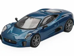 Jaguar C-X75 Blue Metallic Limited Edition 1/64 Diecast Model Car by Mini GT