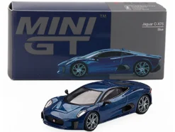 Jaguar C-X75 Blue Metallic Limited Edition 1/64 Diecast Model Car by Mini GT