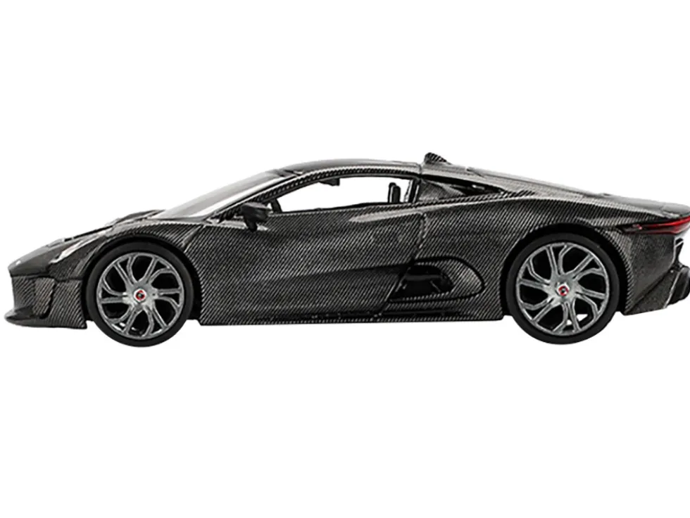 Jaguar C-X75 "Test Car" Black Carbon Limited Edition 1/64 Diecast Model Car by Mini GT