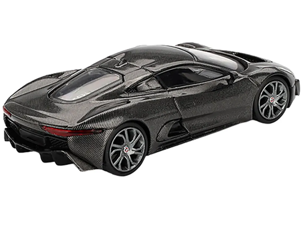 Jaguar C-X75 "Test Car" Black Carbon Limited Edition 1/64 Diecast Model Car by Mini GT