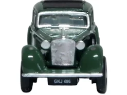 Jaguar SS RHD (Right Hand Drive) Suede Green with Black Top 1/148 (N) Scale Diecast Model Car by Oxford Diecast