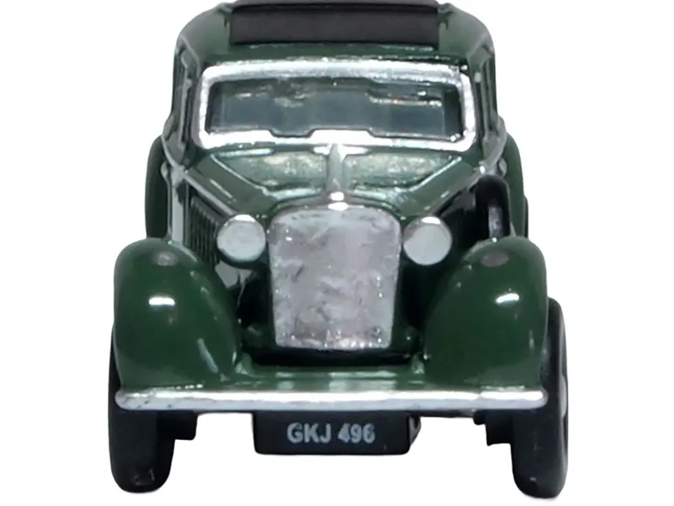 Jaguar SS RHD (Right Hand Drive) Suede Green with Black Top 1/148 (N) Scale Diecast Model Car by Oxford Diecast