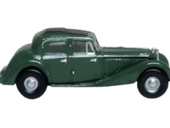 Jaguar SS RHD (Right Hand Drive) Suede Green with Black Top 1/148 (N) Scale Diecast Model Car by Oxford Diecast