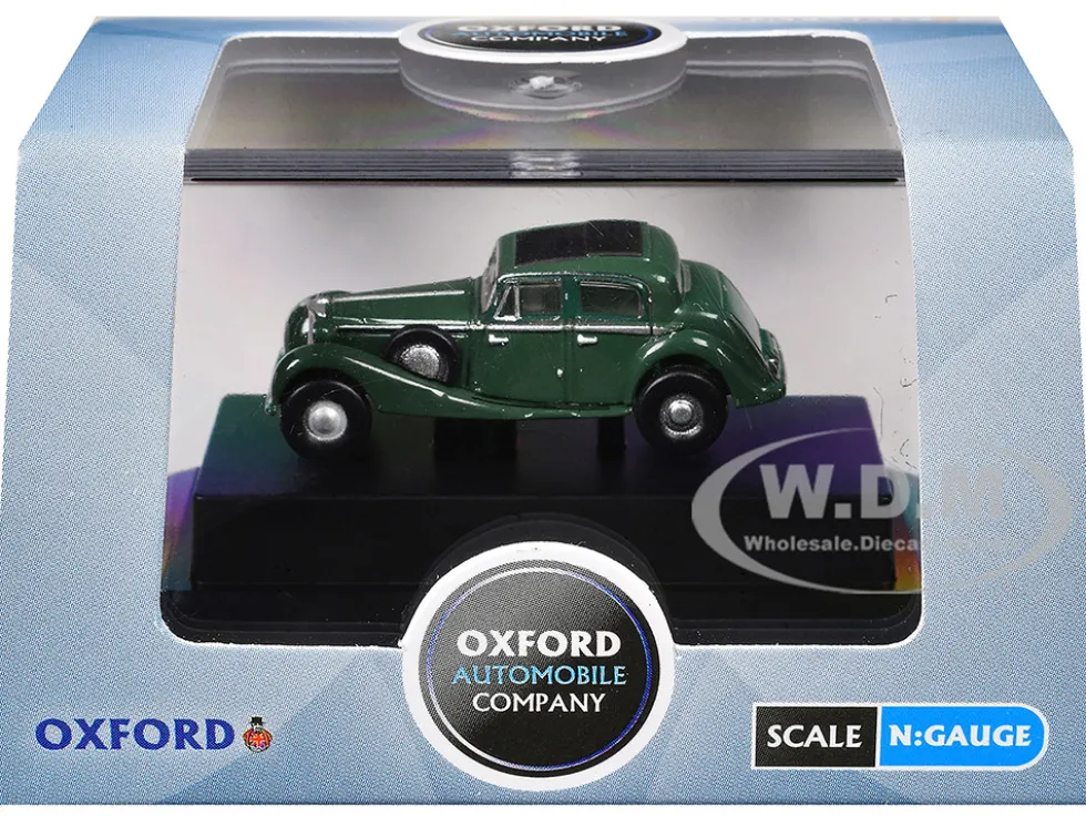Jaguar SS RHD (Right Hand Drive) Suede Green with Black Top 1/148 (N) Scale Diecast Model Car by Oxford Diecast