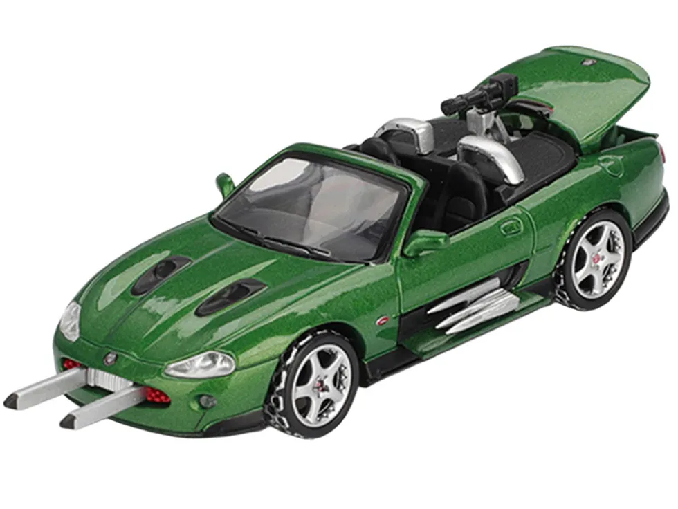 Jaguar XKR Green Metallic 007 James Bond "Die Another Day" (2002) Movie Limited Edition 1/64 Diecast Model Car by Mini GT