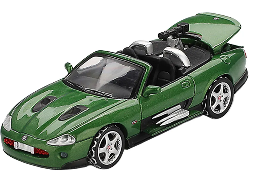 Jaguar XKR Green Metallic 007 James Bond "Die Another Day" (2002) Movie Limited Edition 1/64 Diecast Model Car by Mini GT