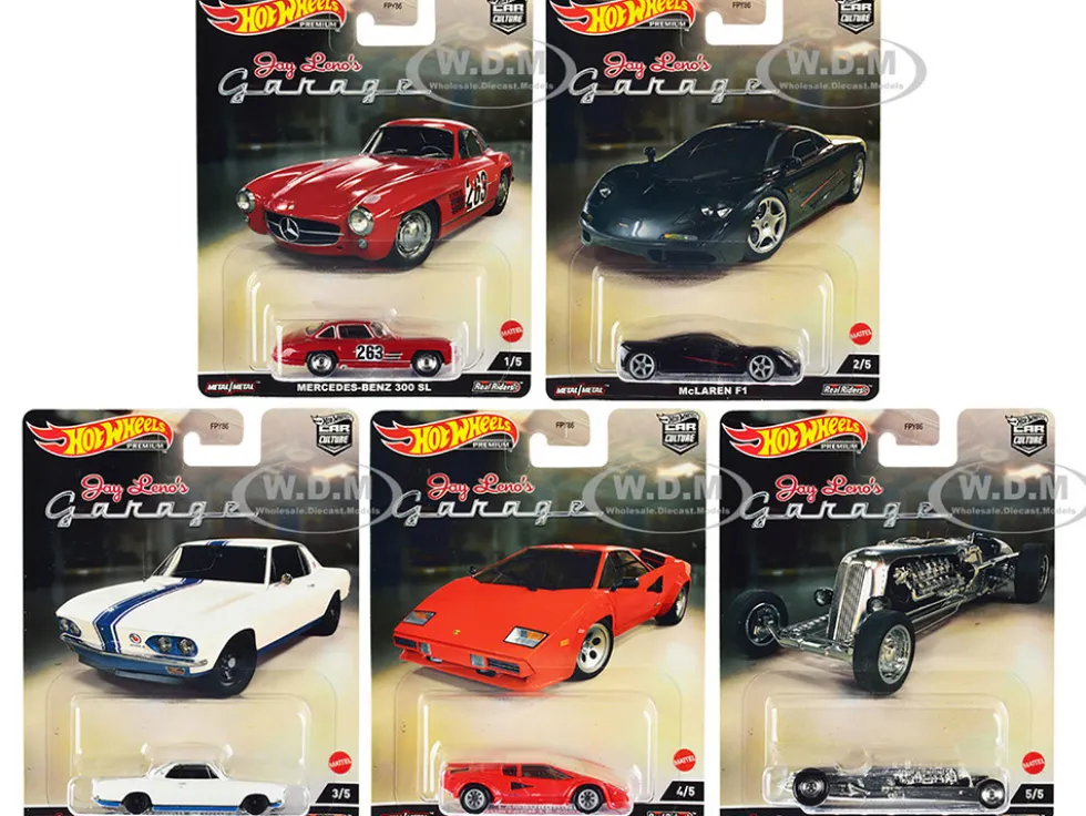 Jay Leno’s Garage 5 piece Set Car Culture Series Diecast Model Cars Hot Wheels FPY86-957N