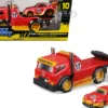 JDM Flatbed Truck #17 Red RAUH Welt BEGRIFF and Porsche RWB 911 993 #17 Red Muscle Transports Series 1/64 Diecast Models Muscle Machines 11543RD