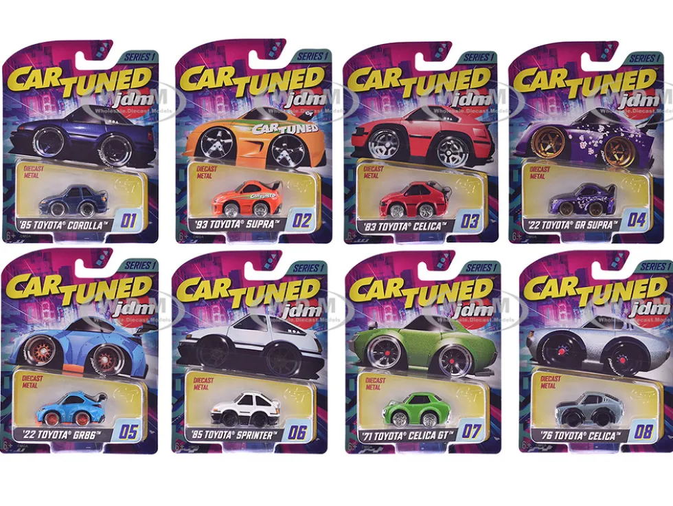 JDM Tuners Series 1 Set of 8 Pieces Diecast Model Cars by CarTuned