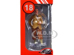 1934-1938 Jean Bugatti Standing Figure 1/18 Scale Models Le Mans Miniatures FLM118042