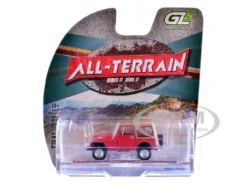 1980 Jeep CJ-7 Laredo Red with Tan Top "All Terrain" Series 17 1/64 Diecast Model Car by Greenlight