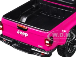2021 Jeep Gladiator Overland Pickup Truck Purple with Matt Black Top 1/24 Diecast Model Car by Motormax