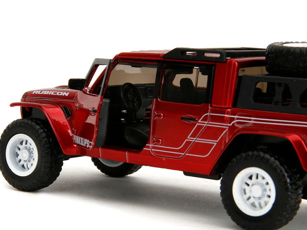 2020 Jeep Gladiator Pickup Truck Candy Red Pink Slips Series 1/32 Diecast Model Car Jada 35364