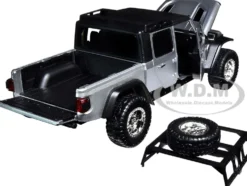 2020 Jeep Gladiator Pickup Truck Silver Black Top Fast & Furious Series 1/24 Diecast Model Car Jada 31984