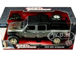2020 Jeep Gladiator Pickup Truck Silver Black Top Fast & Furious Series 1/24 Diecast Model Car Jada 31984