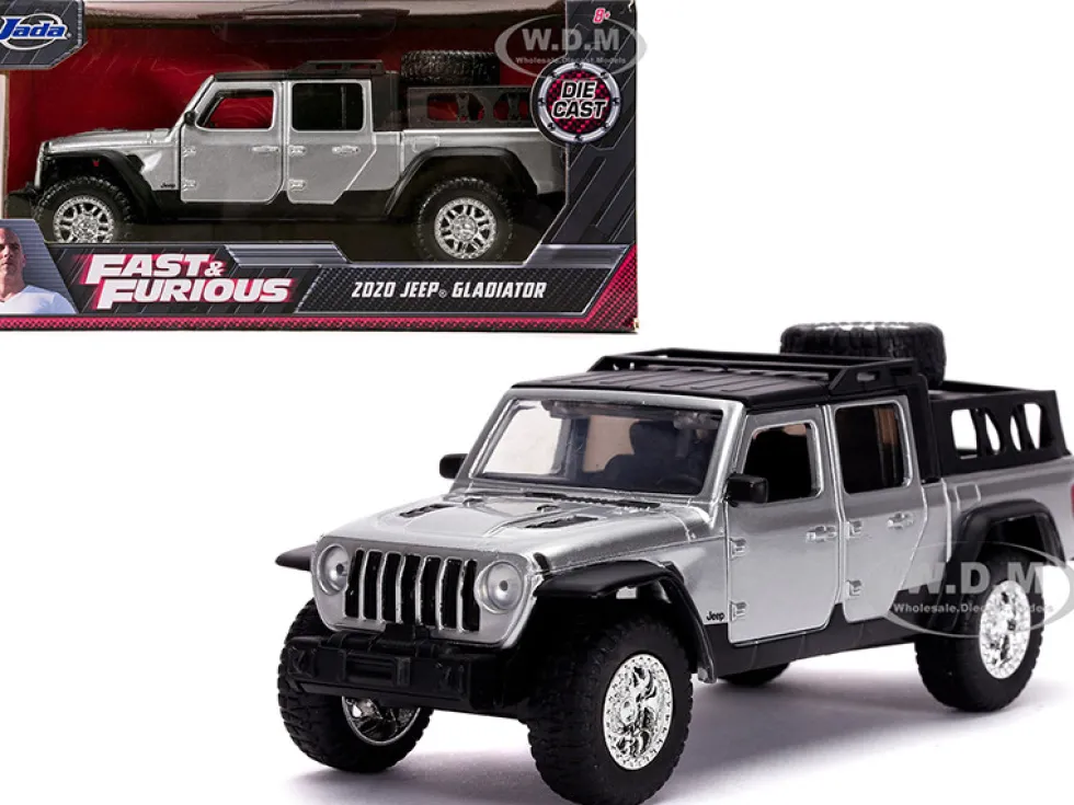 2020 Jeep Gladiator Pickup Truck Silver Black Top Fast & Furious Movie 1/32 Diecast Model Car Jada 32031