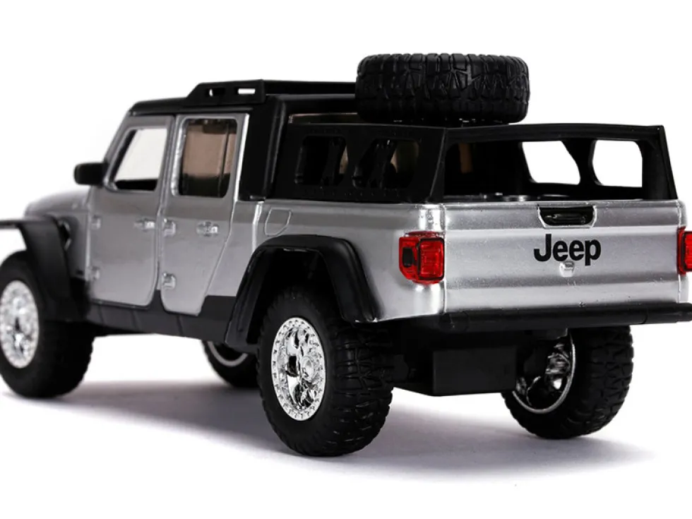 2020 Jeep Gladiator Pickup Truck Silver Black Top Fast & Furious Movie 1/32 Diecast Model Car Jada 32031
