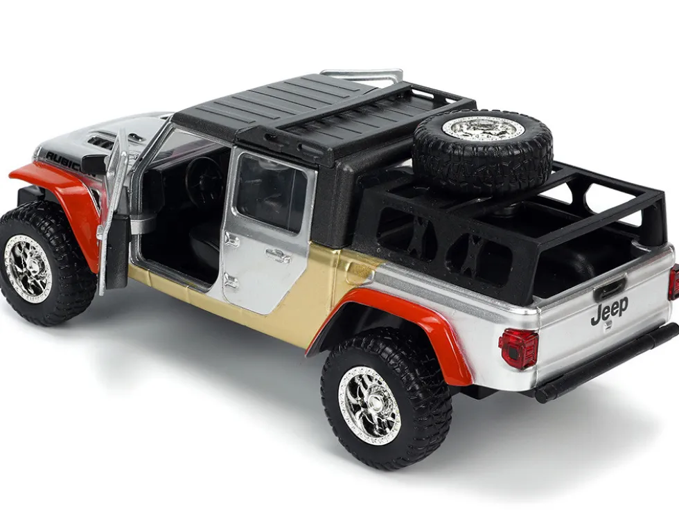2020 Jeep Gladiator Pickup Truck Silver Colossus Diecast Figurine X-Men Marvel Hollywood Rides Series 1/32 Diecast Model Car Jada 33363