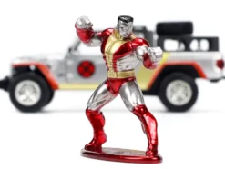 2020 Jeep Gladiator Pickup Truck Silver Colossus Diecast Figurine X-Men Marvel Hollywood Rides Series 1/32 Diecast Model Car Jada 33363