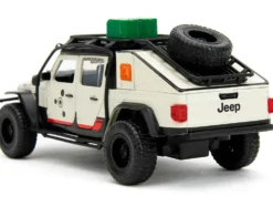 Jeep Gladiator Pickup Truck with Equipment Shell Beige with Graphics Biosyn Genetics Jurassic World Dominion 2022 Movie Hollywood Rides Series 1/32 Diecast Model Car Jada 34465