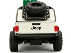 Jeep Gladiator Pickup Truck with Equipment Shell Beige with Graphics Biosyn Genetics Jurassic World Dominion 2022 Movie Hollywood Rides Series 1/32 Diecast Model Car Jada 34465