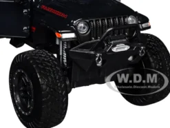 2021 Jeep Gladiator Rubicon Off-Road Pickup Truck Black with Matt Black Top 