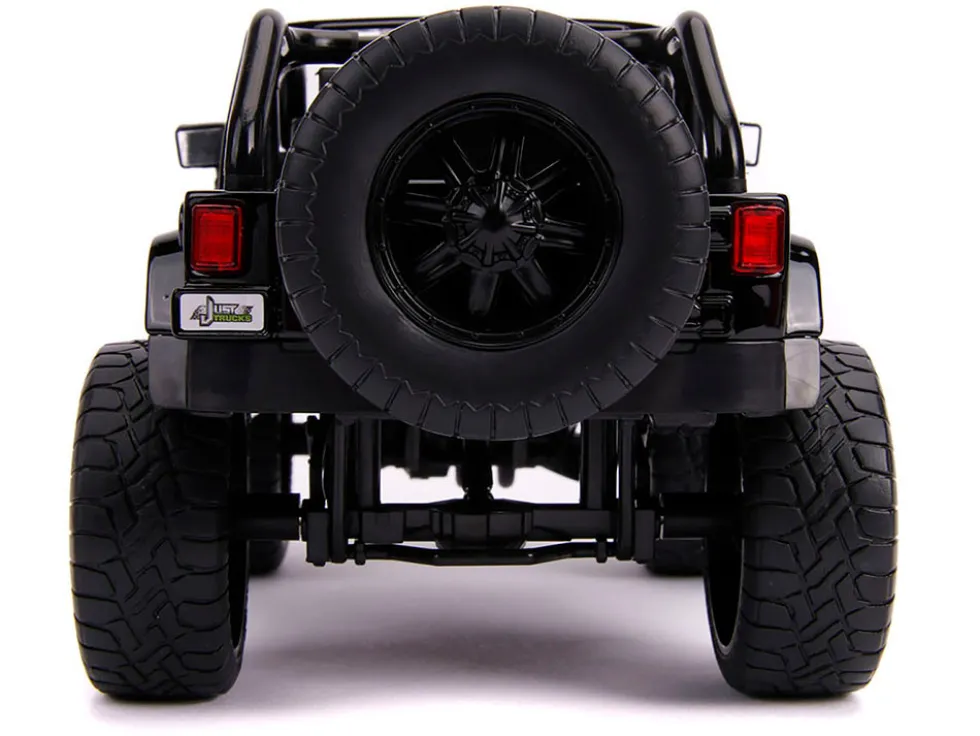 2007 Jeep Wrangler Black Extra Wheels Just Trucks Series 1/24 Diecast Model Car Jada 31560