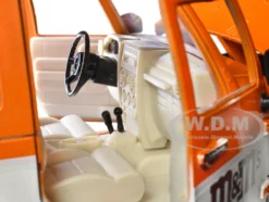 2017 Jeep Wrangler Orange Metallic White Orange M&M Diecast Figure M&M's Hollywood Rides Series 1/24 Diecast Model Car Jada 34401