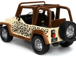 1992 Jeep Wrangler Tan Brown Graphics Extra Wheels Just Trucks Series 1/24 Diecast Model Car Jada 32426