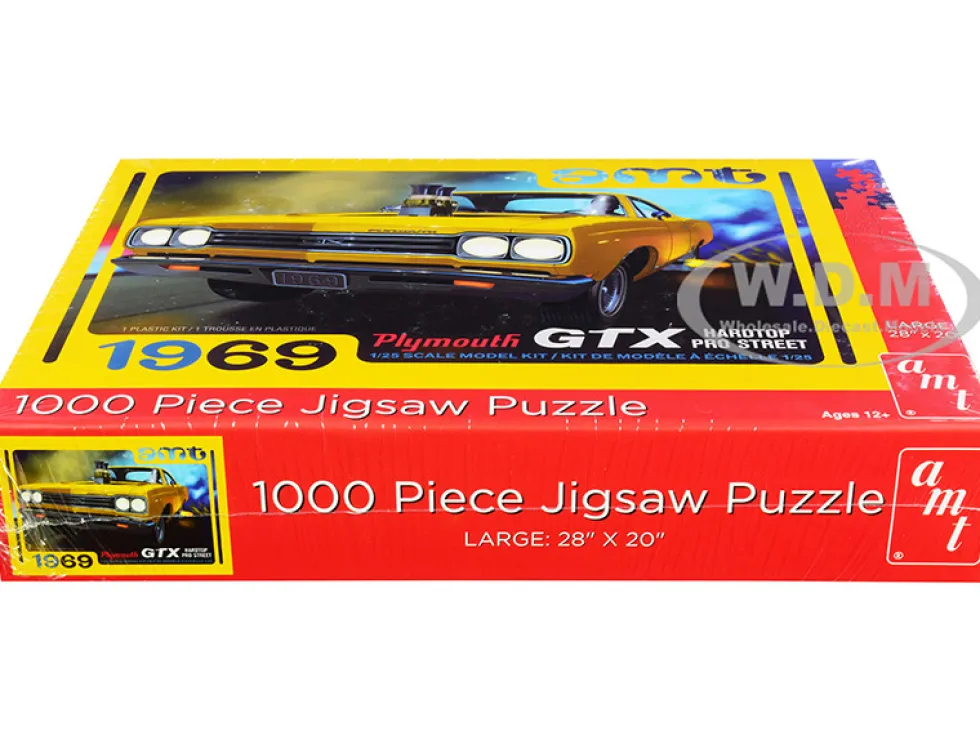 Jigsaw Puzzle 1969 Plymouth GTX Hardtop Pro Street MODEL BOX PUZZLE 1000 piece AMT AWAC009-GTX