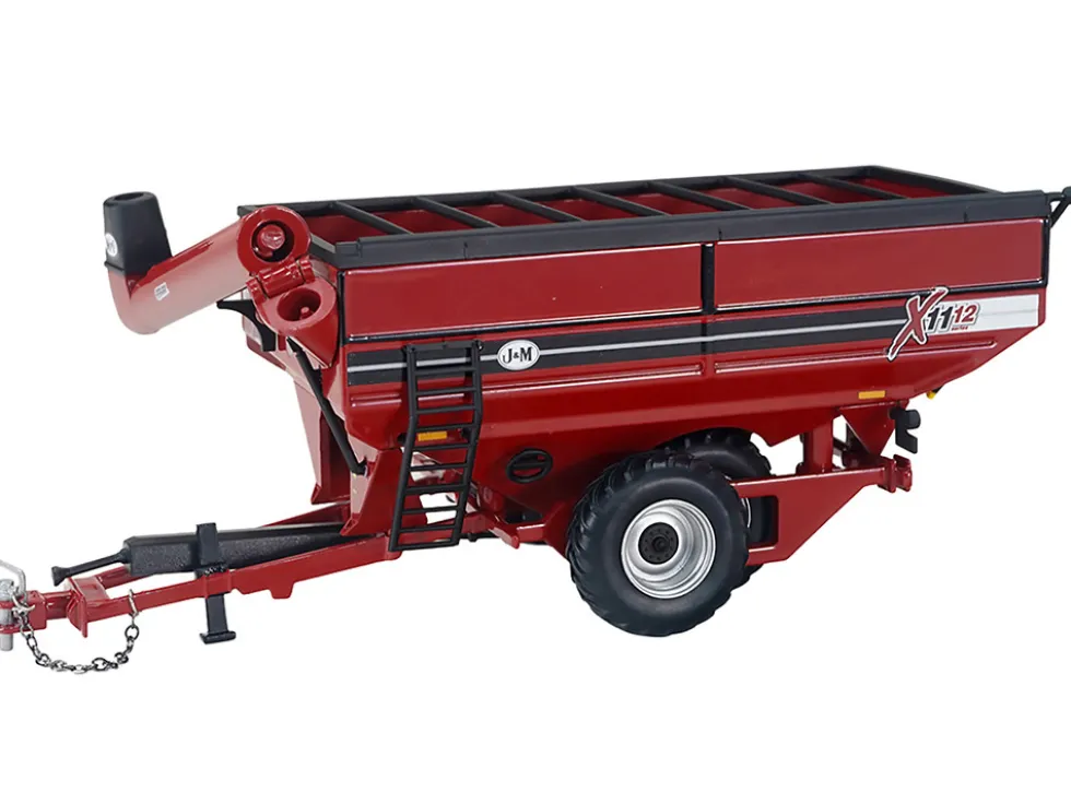 J&M 1112 X-Tended Reach Grain Cart with Dual Wheels Red 1/64 Diecast Model by SpecCast