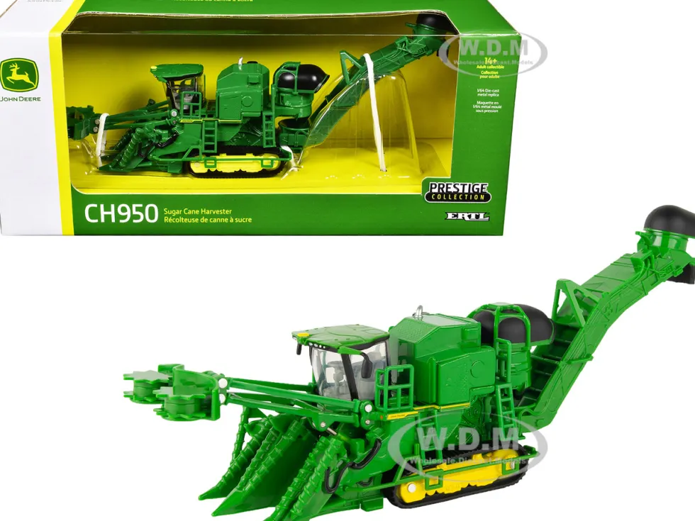 John Deere CH950 Sugar Cane Harvester Green "Prestige Collection" 1/64 Diecast Model by ERTL TOMY