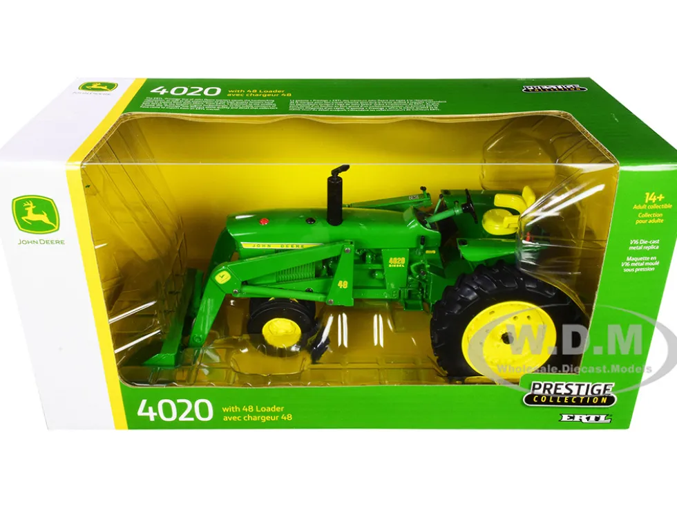 John Deere 4020 Narrow Front Tractor 48 Loader Green Prestige Collection Series 1/16 Diecast Model ERTL TOMY 45724