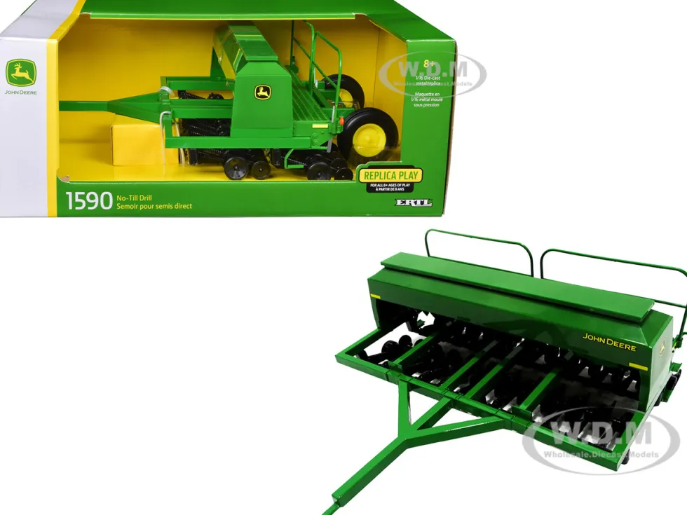 John Deere 1590 No-Till Drill Green Replica Play Series 1/16 Diecast Model ERTL TOMY 45816